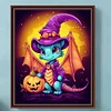 (40*50cm)Halloween Pumpkin Winged Dragon - Full Round Drill Diamond Painting