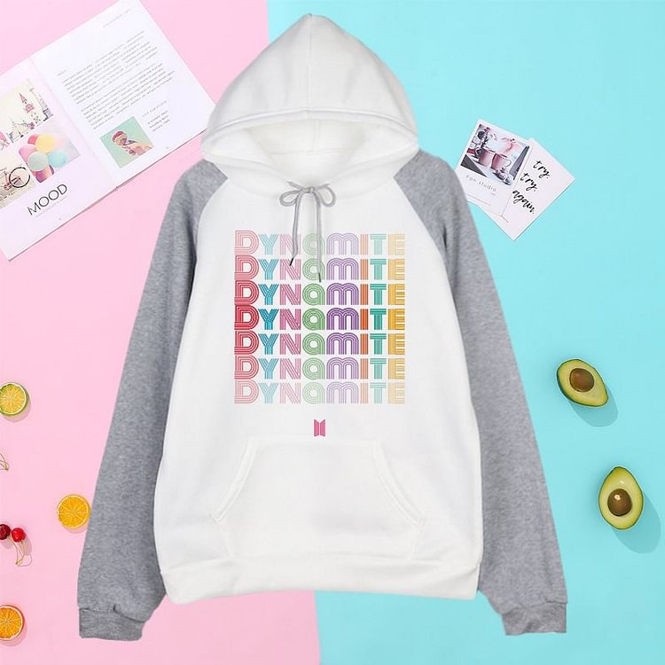 방탄소년단 Dynamite Candy Color Block Hoodie