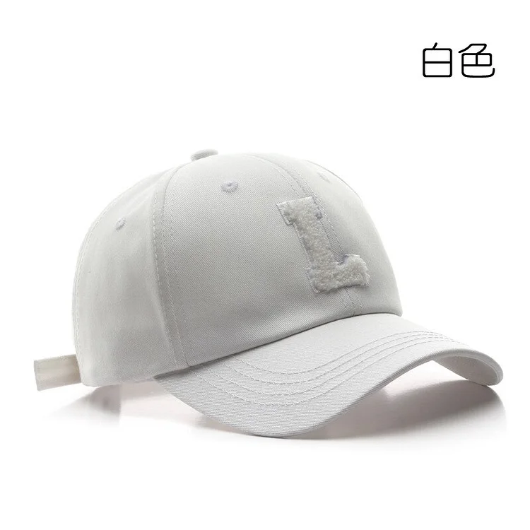 Cotton Baseball Cap for Women and MenLetter L Hat Casual Hip Hop Snapback Hats Summer Visors Sun Cap Unisex