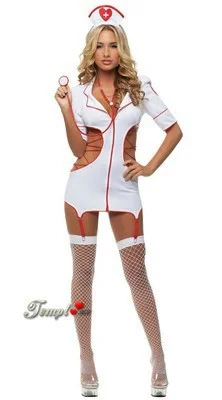 Brownm Sex Lingerie Nurse Uniform Set Game Cosplay RPG