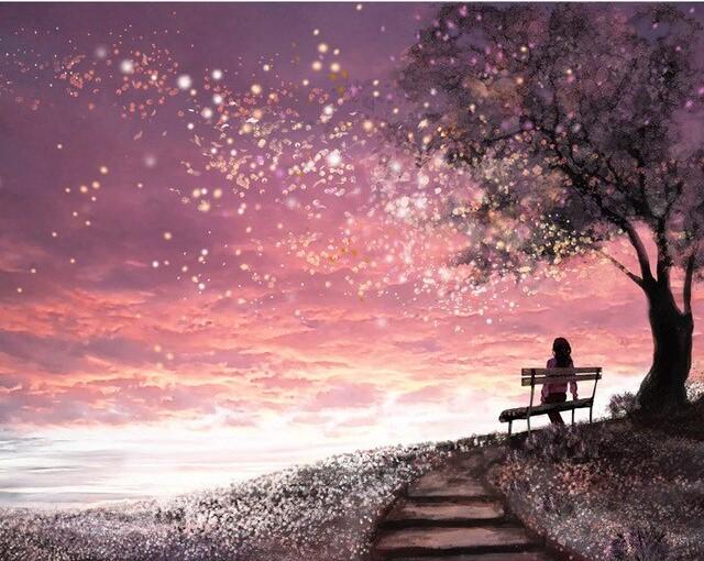

Pink Dream Fields – Paint By Numbers - 40*50CM, 501 Original