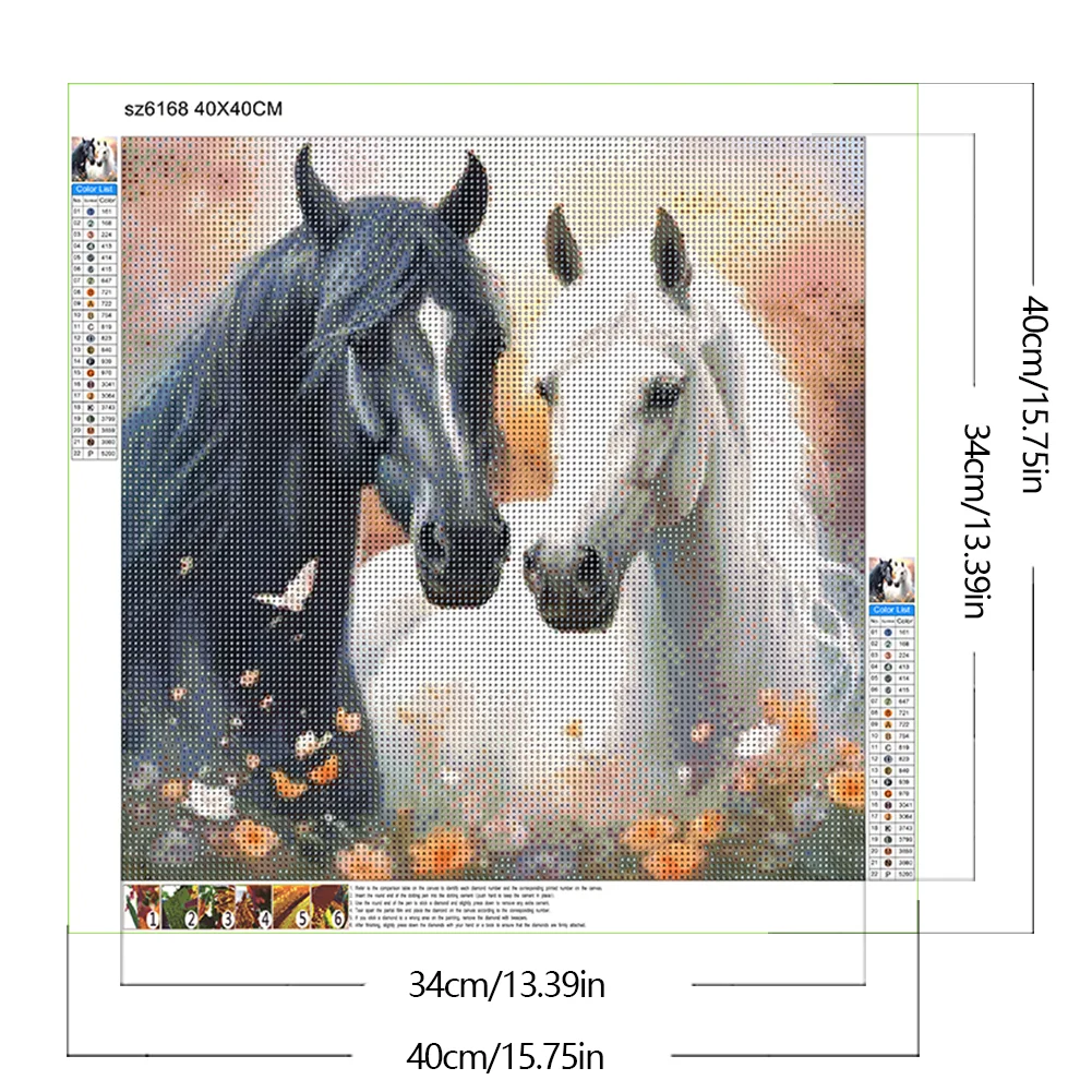 Diamond Painting - Full Round Drill - Horse(Canvas|40*40cm)
