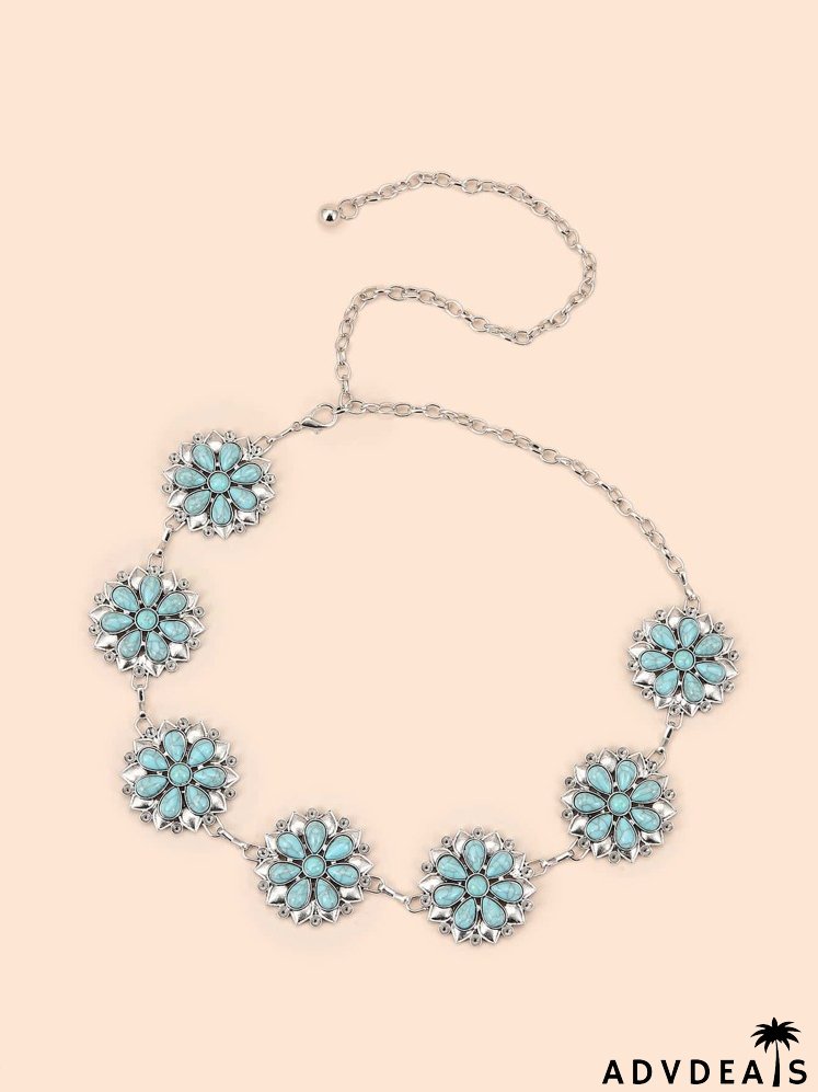 Flower Design Chain Belt