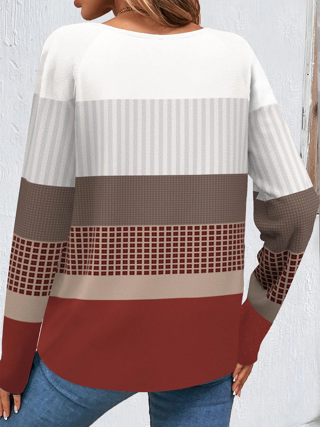 Women Half Sleeve V-neck Solid Color Dress