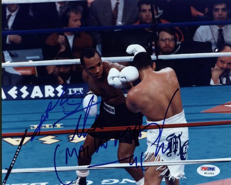 Sugar Ray Leonard & Hector Macho Camacho Signed Authentic 8X10 Photo Poster painting PSA #W11203