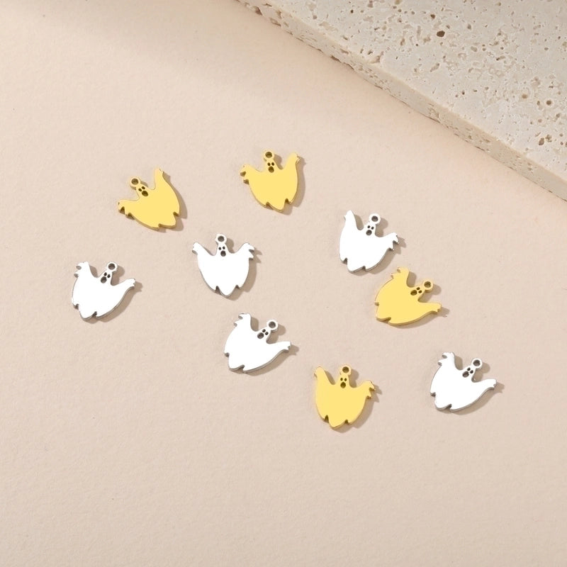 1 Piece Diameter 10mm Stainless Steel Dog Flower Ghost Polished Pendant Jewelry Accessories