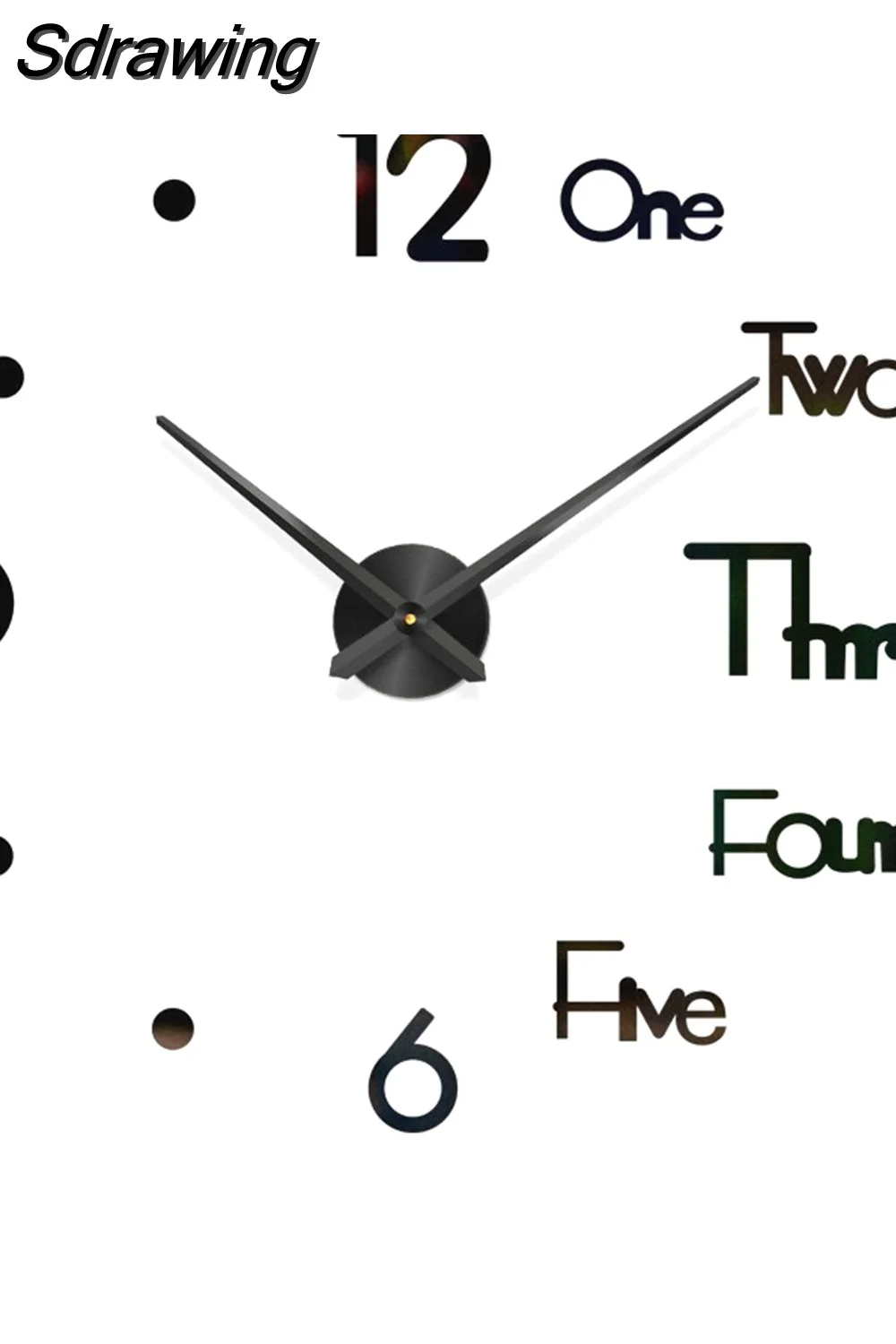 Sdrawing Wall Clock Luminous Frameless Wall Clocks DIY Digital Clock Wall Stickers Silent Clock for Home Living Room Office Wall Decor