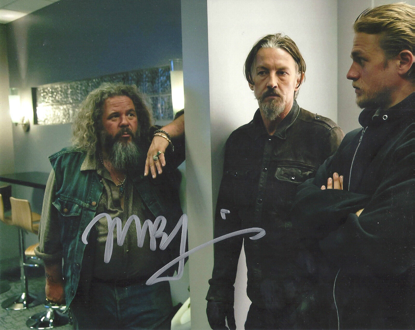 MARK BOONE JR 'SONS OF ANARCHY' BOBBY MUNSON SIGNED 8X10 PICTURE *COA 4