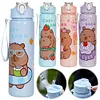 700ml Capybara Cute Water Cup with Straw & Handle Travel Water Bottle for Sports