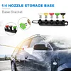 Pressure Washer Nozzle Holder 5/7 Holes Spray Nozzle Sets Stand Daily for Garden