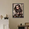 >SALE<5D DIY Full Round Drill Diamond Painting Curly Haired Big Eyed Girl Decor30x40cm