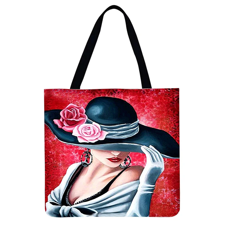 Bowler Girl - Linen Tote Bag