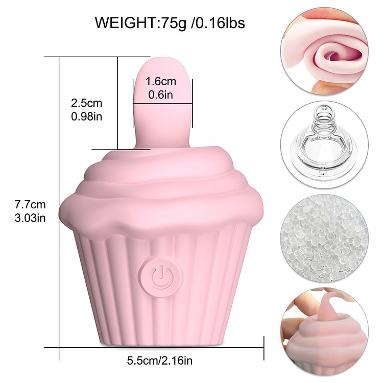 Tongue Licking Cupcake Vibrator For Women Masturbator 