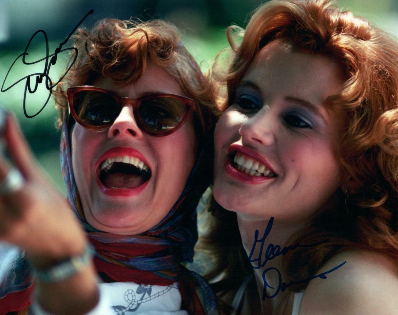 Susan Sarandon Geena Davis autographed 8x10 Picture signed Photo Poster painting and COA