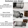 Wooden Base Glass vases, Glass vases for Flowers, vases for Flowers, Ideal Gift for Friends and Family in The Bedroom and Living Room