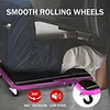 BEZT 36 inch Foldable Z Creeper Low Profile Creeper Rolling Seat with Wheels for Garage Shop Auto Repair, 330LBS Capacity 2 in 1 Chair, Purple