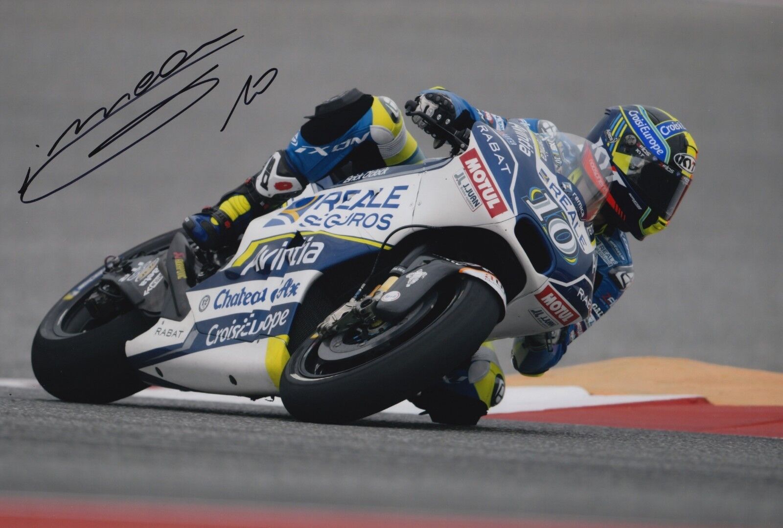 Xavier Simeon Hand Signed Avintia Ducati 12x8 Photo Poster painting 2018 MotoGP 3.