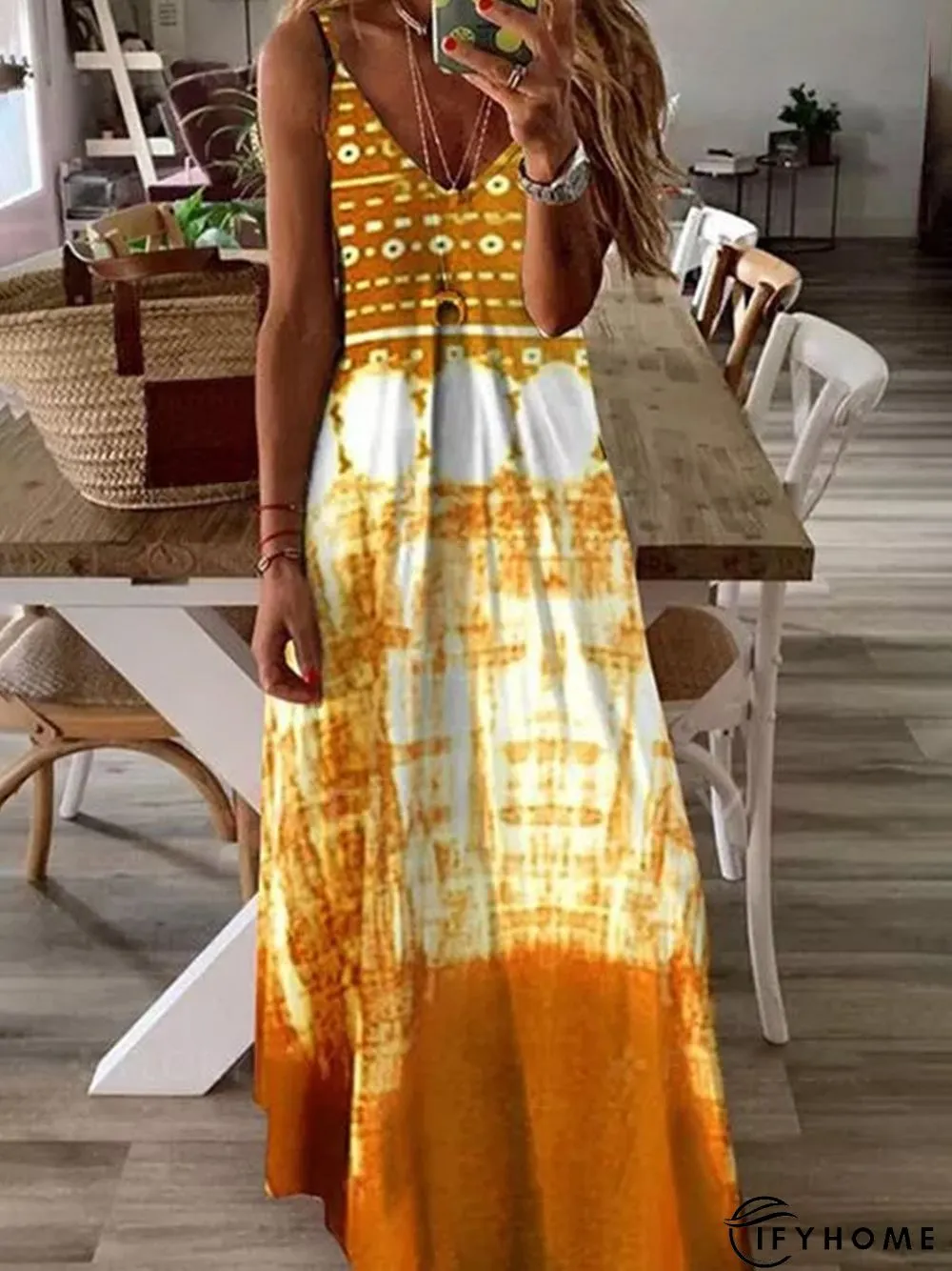 Sleeveless Cotton-Blend Knitting Dress | IFYHOME