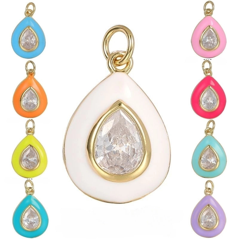 1 Piece 29 * 16mm Copper Artificial Gemstones Heart Shape Jewelry Accessories Pendant Chain