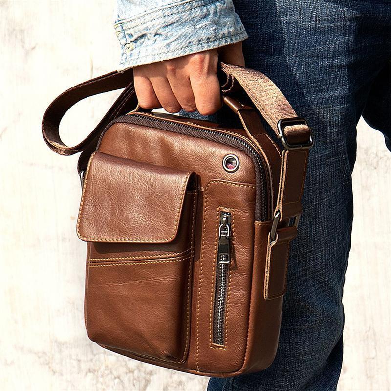 Unique Design Soft Leather Casual Shoulder Bag Durable Crossbody Bag
