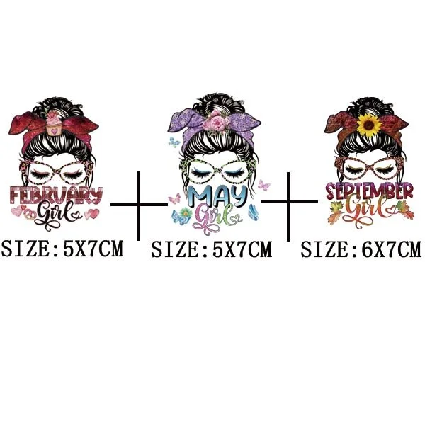 Fashion Girl Glitter Thermal Sticker DIY Washable Iron On Transfer For Clothing Beautiful Lady Patches On Clothes Applique Decor