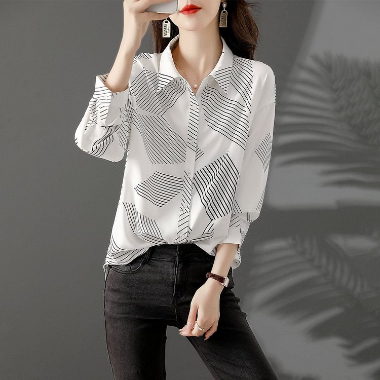 Beige Work Cotton-Blend Buttoned Shirts & Tops