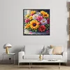 Chrysanthemum-11CT Stamped Cross Stitch 45*45cm/17.72*17.72in