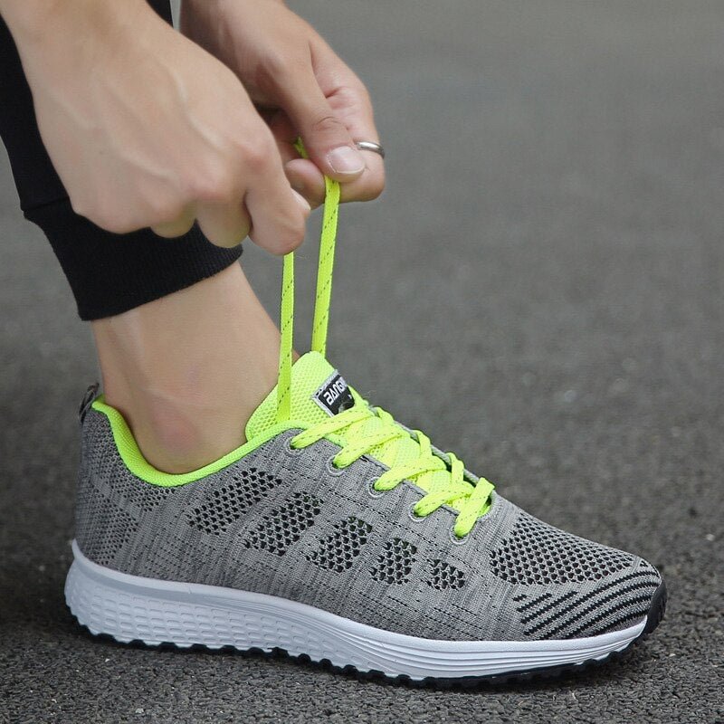 Women's Sneakers Fashion Summer Women Flat Shoes Soft Sole Breathable Woman Vulcanize Shoes Soild Color Lace Up Zapatos Mujer