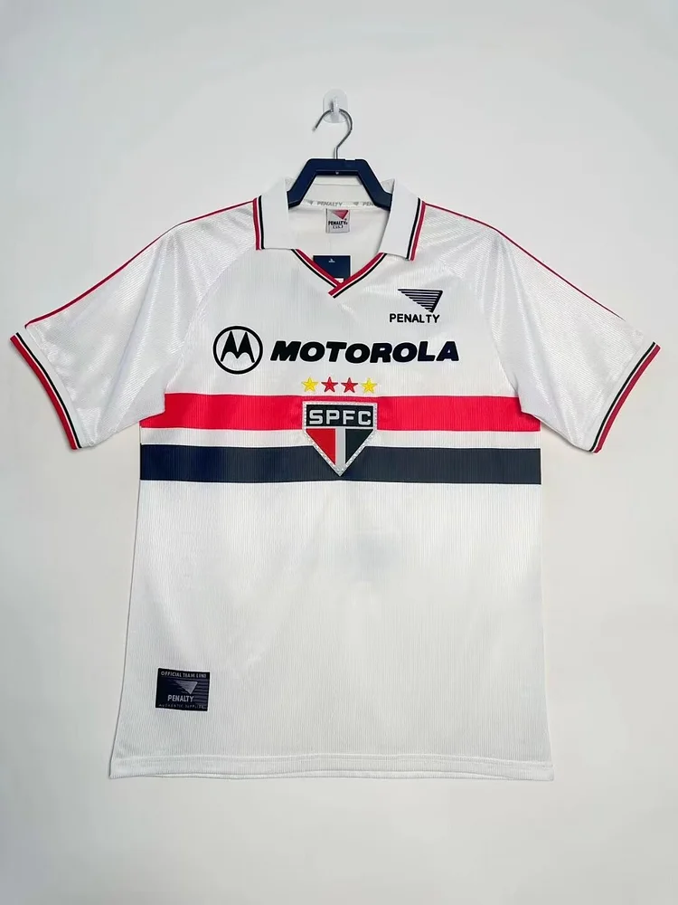 2000 Sao Paulo home retro jersey with collar