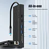 7 in 1 USB - C Hub RJ45 PD 100W TypeC HDMI 2.0 4K USB3.0 Gigabit Ethernet Port Adapter Dock For Macbook Air Pro M2 M1 Splitter - SIKAI CASE