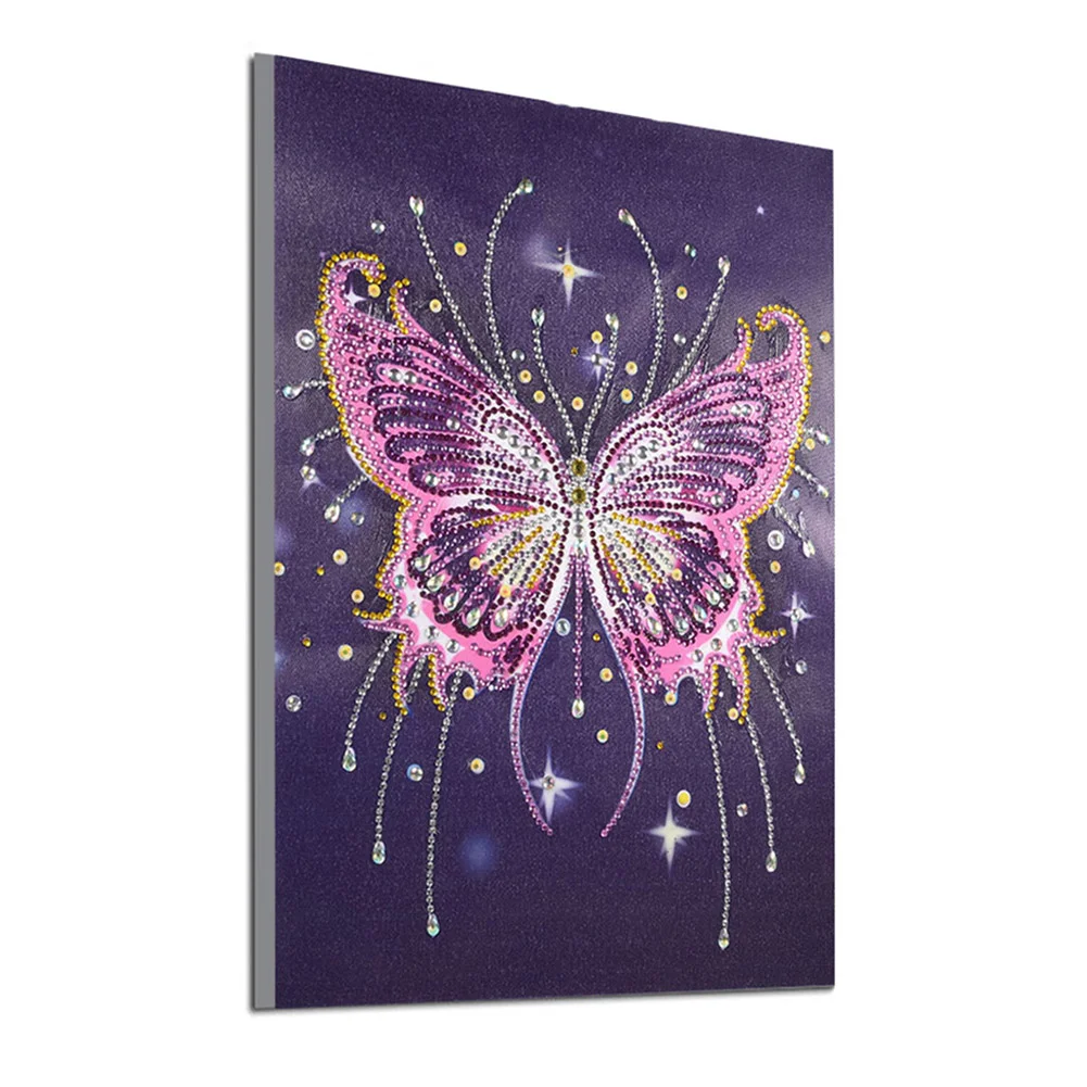 Diamond Painting - Special Shaped Drill - Purple Butterfly(30*40cm)