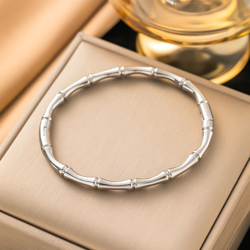 Sweet Solid Color Titanium Steel Stainless Steel Bracelets In Bulk