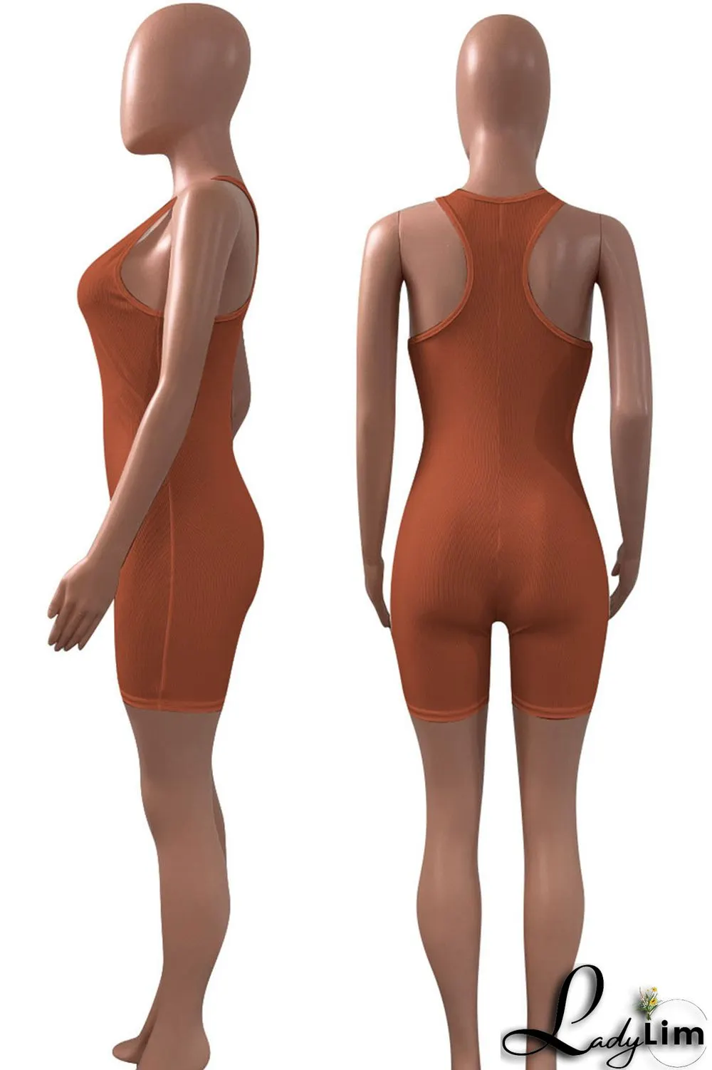 Black Casual Sportswear Solid Split Joint U Neck Regular Jumpsuits