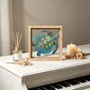 Turtle DIY Special Shape Double sided Print Clear Diamond Art Kit Wooden Framed Diamond Painting Kit(20x20cm)