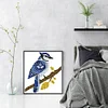 Blue Bird On Branch-14CT Stamped Cross Stitch 16*18cm/6.3*7.09in tapestrymarket