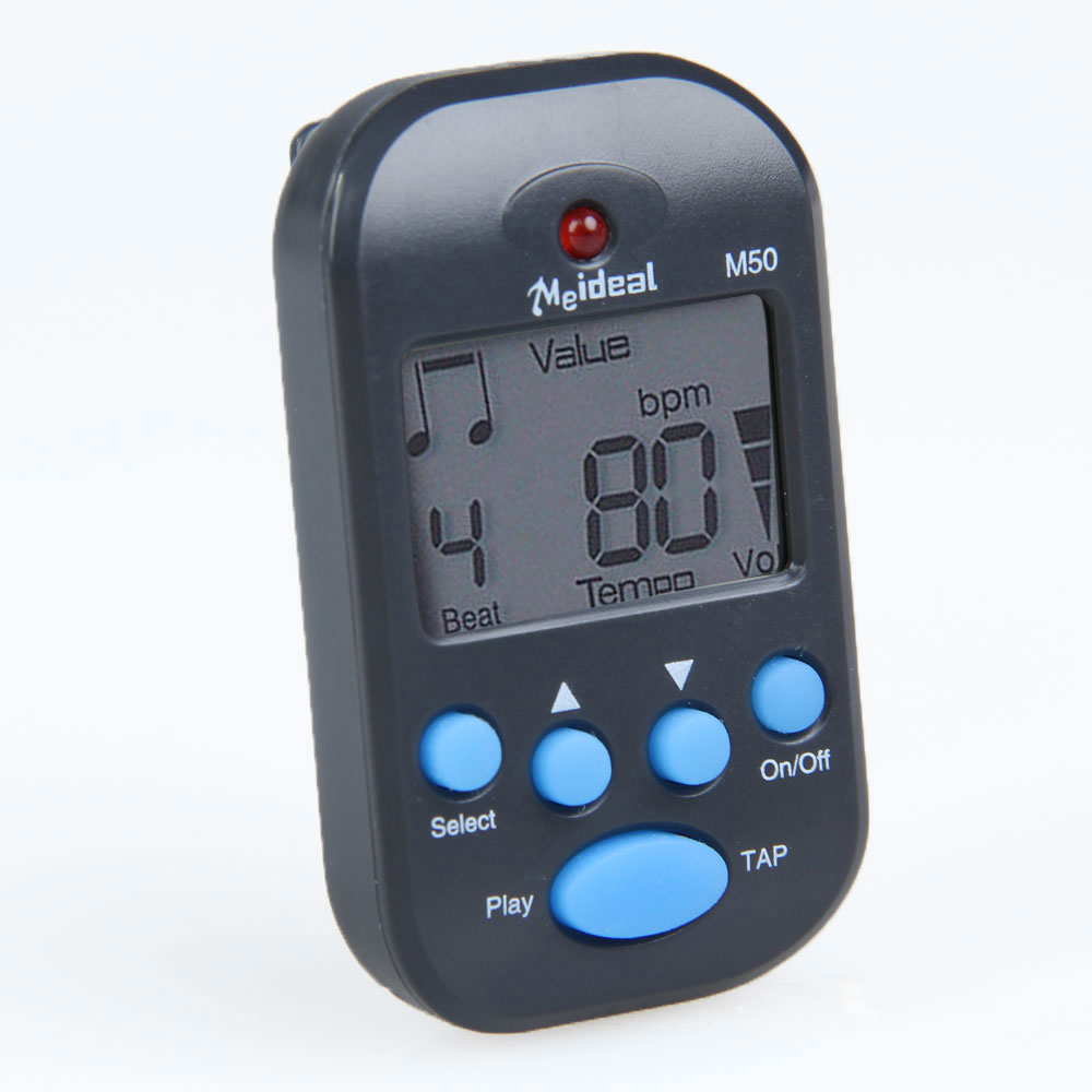 

M50 Mini Professional LCD Clip-on Digital Tuner Metronome for Guitar Piano, Black, 501 Original