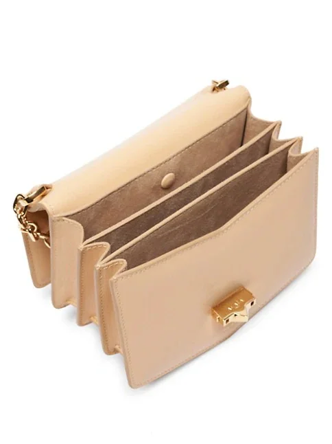 Ala&iuml;a Small Le Papa Leather Chain Shoulder Bag