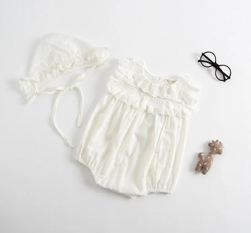 New 2021 Baby Girls Clothing Fashion Lapel Short Sleeves Rompers Summer Stars Printing Infant Clothes Baby Girls Rompers