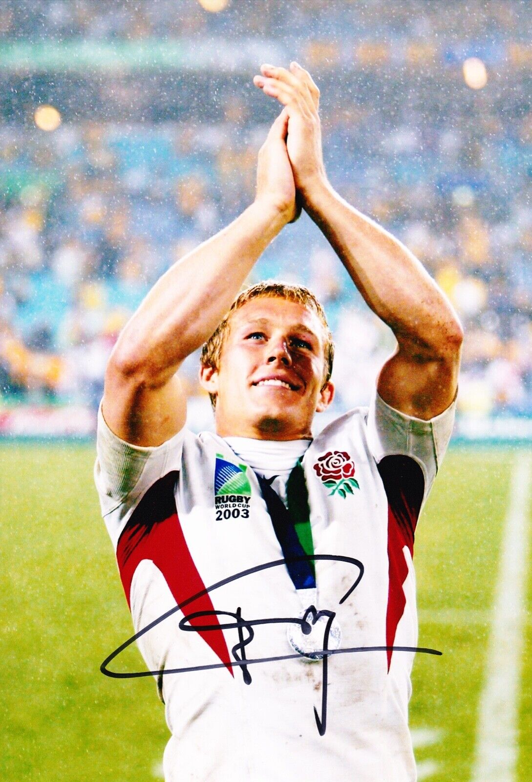 JONNY WILKINSON SIGNED 12X8 Photo Poster painting ENGLAND RUGBY World Cup WINNERS AFTAL COA (C