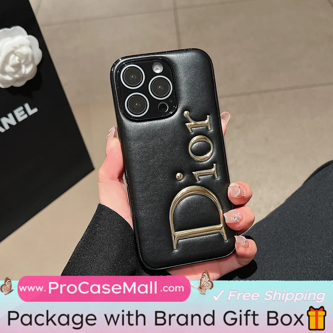 DIOR BRONZING DIOR PREMIUM LEATHER MONOGRAM APPLE IPHONE CASE ProCaseMall
