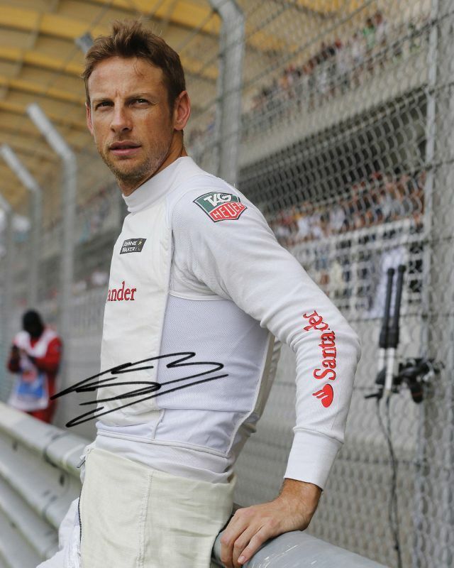 Jenson Button Autograph Signed Photo Poster painting Print