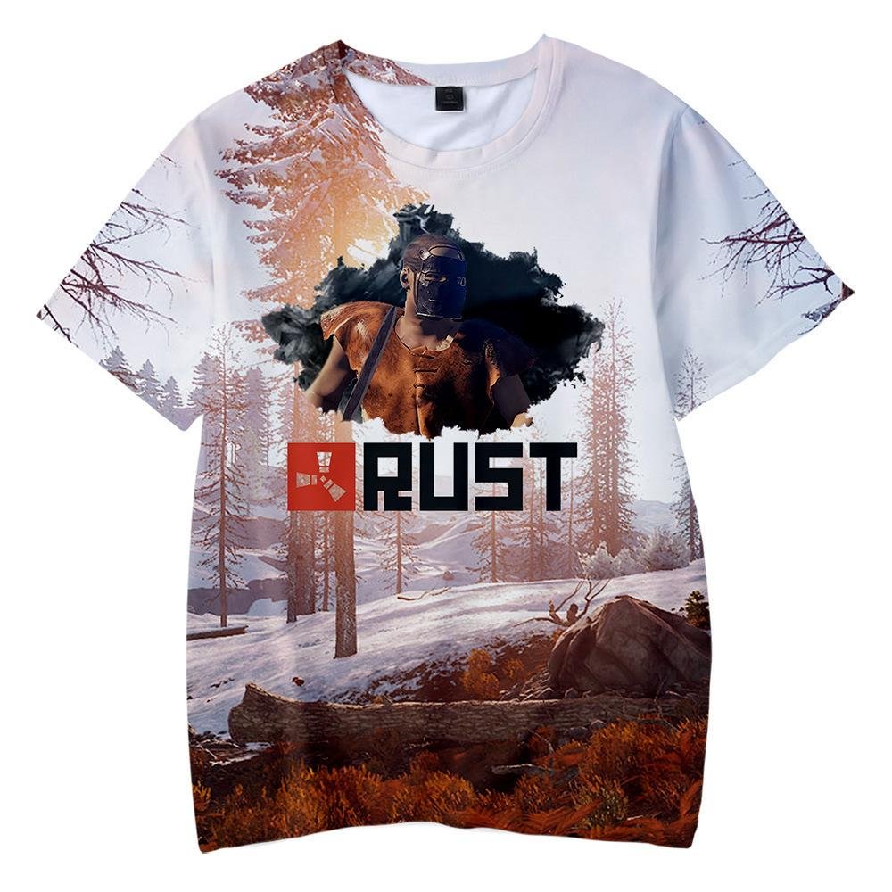 RUST T-shirt 2021 Summer New-style Casual Fashion Punk Rich Visuality For Young adolescents And Cosplay Use