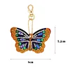 6pcs DIY Butterfly Full Drill Special Shaped Diamond Painting Keychain Gift