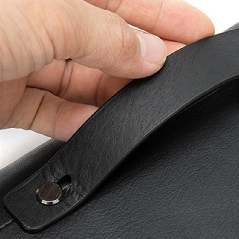 Men's Leather Wallet Double Zipper Design Clutch