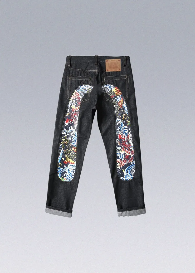 こ*え様 EVISU GENES PARIS デニムパンツ ストレート Evisu Jeans​ Genes