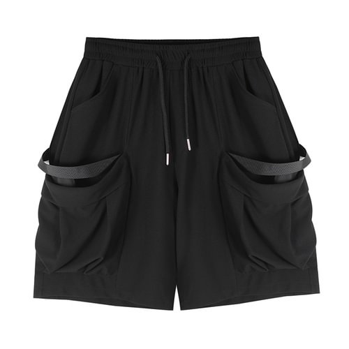 Dawfashion-Dark Original Large Pocket Cargo Shorts-Yamamoto Diablo Clothing