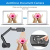 4K USB Document Camera, 8MP Webcam & Visualiser for A3 Size with Dual Microphones, 3-Level LED Light, Image Invert, Foldable for Live Demo, Work with Windows, macOS and Chrome OS