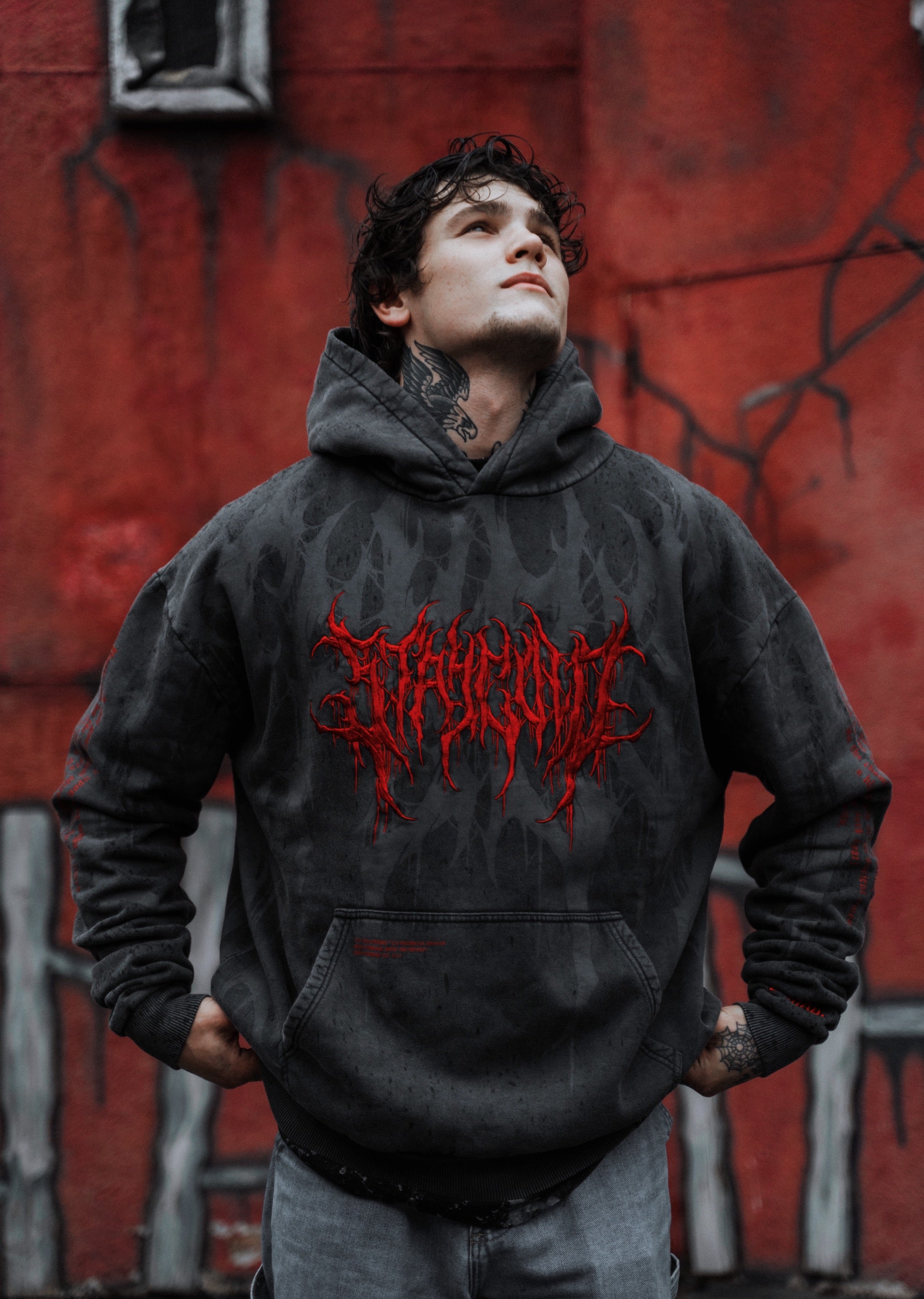 Bloodshot - Heavy Oversized Hoodie (Red Acid) / Rvogue / Rvogue