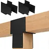 [US Local Warehouse] 2 Pack Pergola Brackets 6x6 (Actual 5.5x5.5in) Posts Caps Tie Brackets Galvanized Steels Gazebo Hardware Kit for Gazebos Deck & Porch Post To Beam