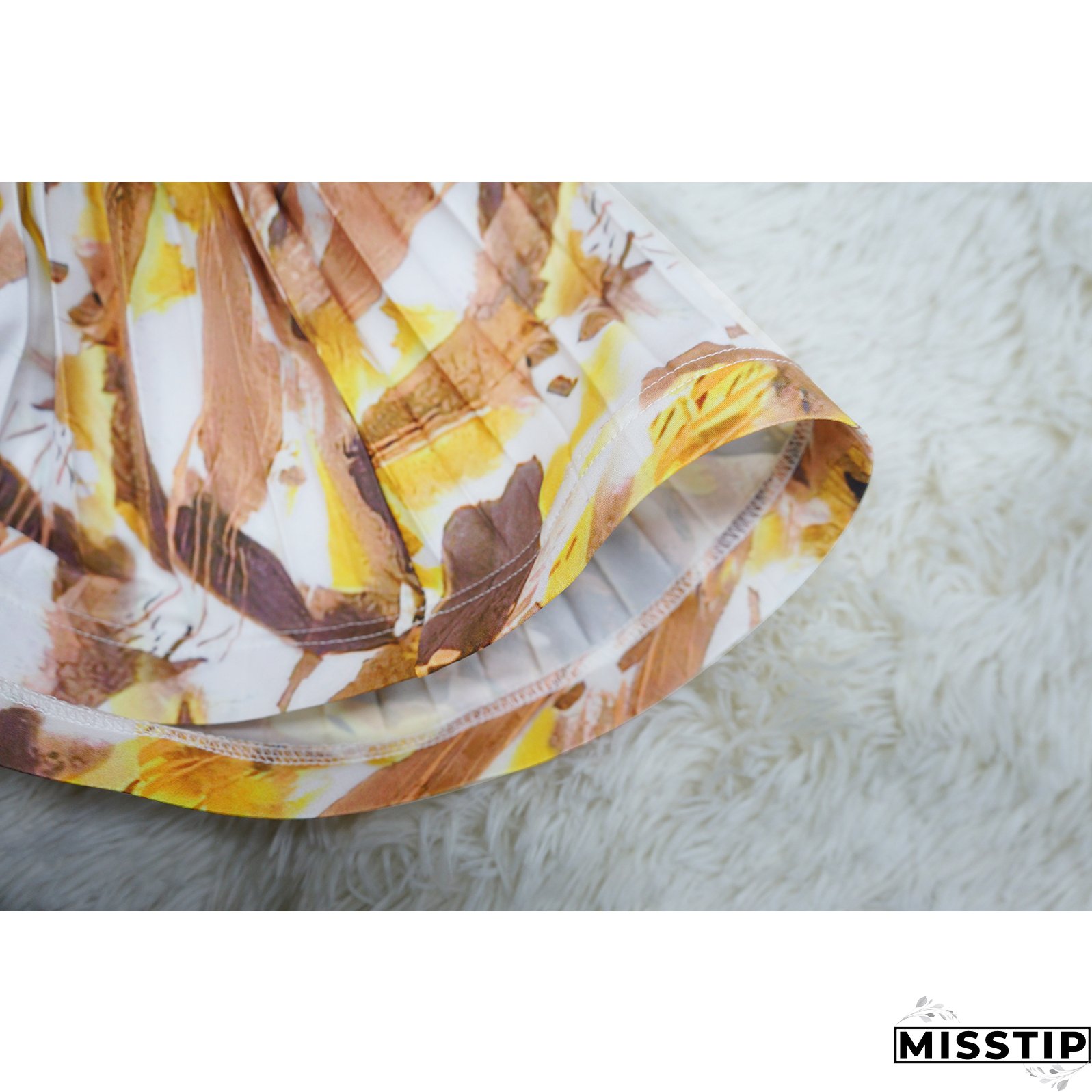 Women Lantern Long Sleeve Top and Wide Leg Pants Printed Casual Two-piece Set